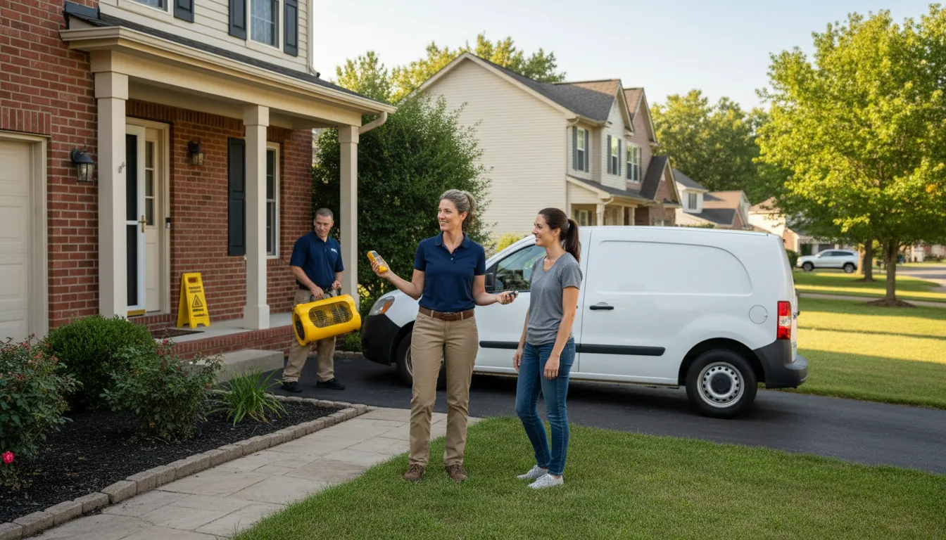 Residential water damage restoration in Sandy Lake, PA